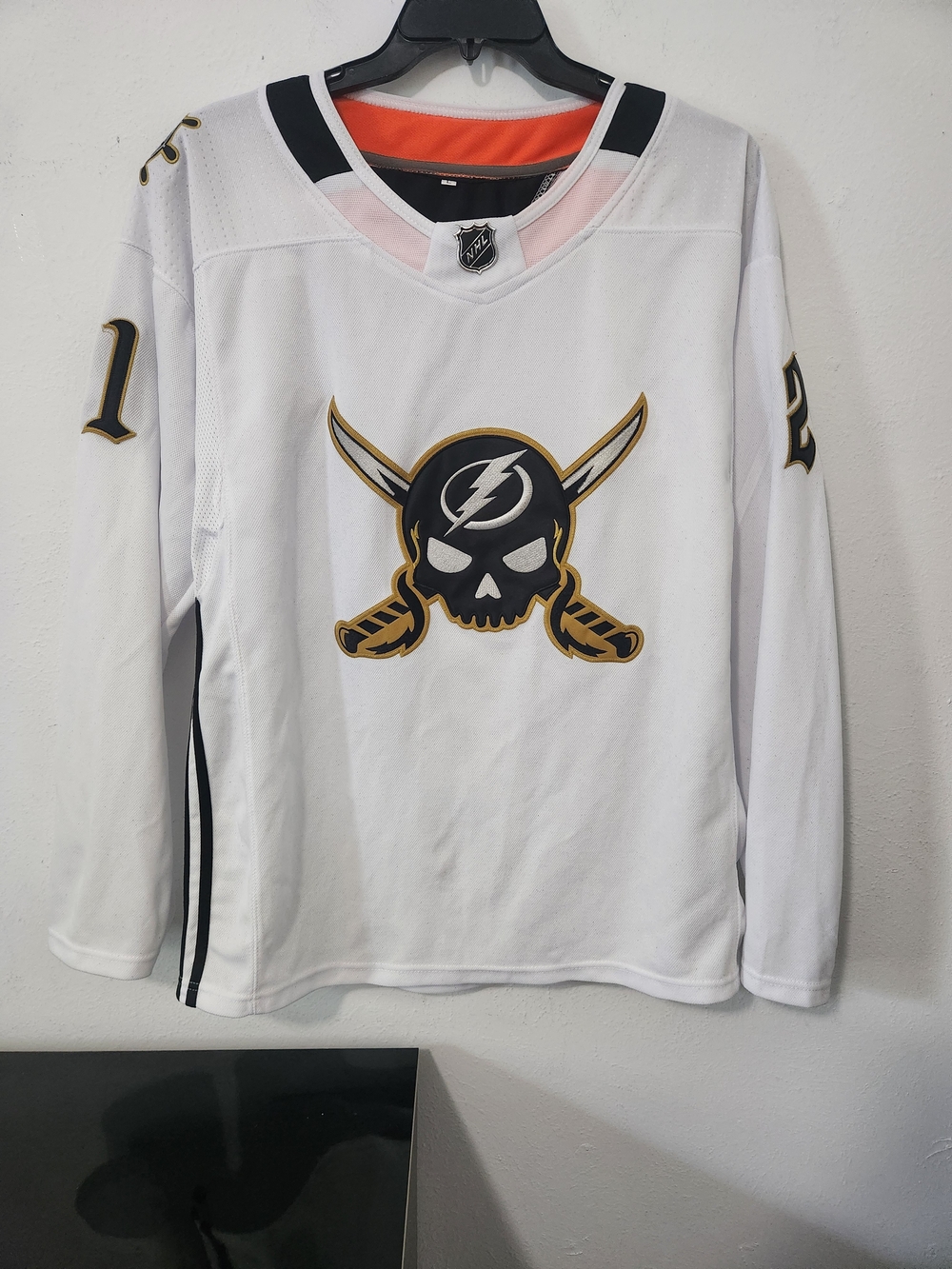 NHL White Jersey with Gold & Black Tampa Bay